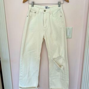 Princess Polly White Ripped Jeans